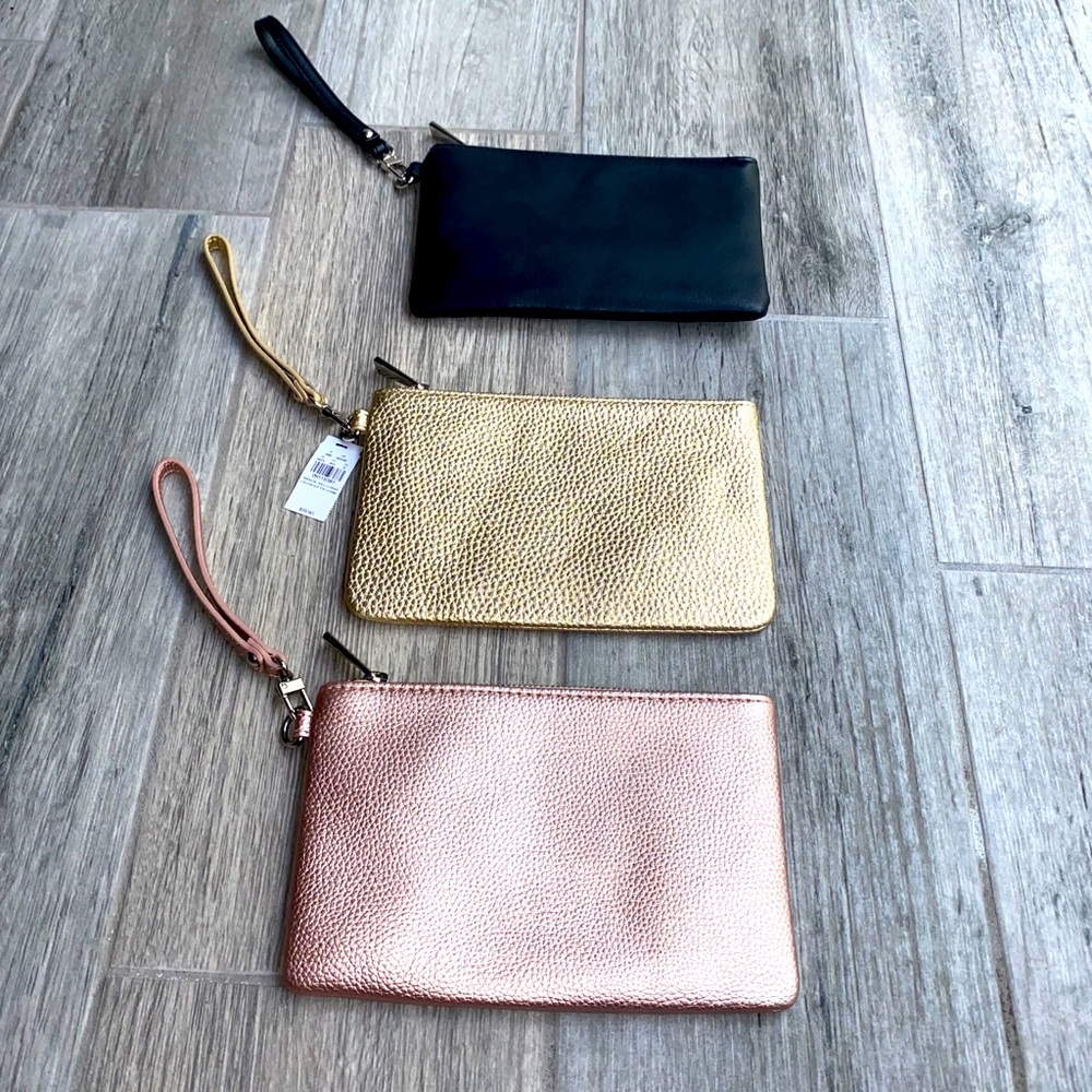 🦄NWOT (Get All 3) Express METALLIC wristlet bundle x3 piece⭐️